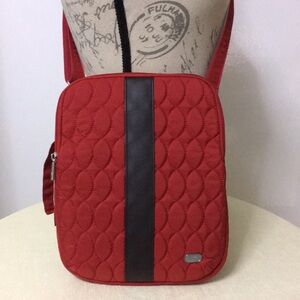 Lug Canter Pacer iPad Tablet Pouch Crossbody Bag Red